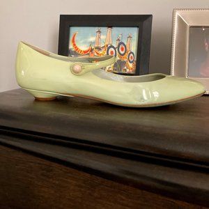 miu miu Mary Jane Ballerina, mint green patent leather, size 7, europ. size 37.5